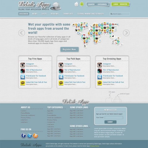 Delish Apps (web design)